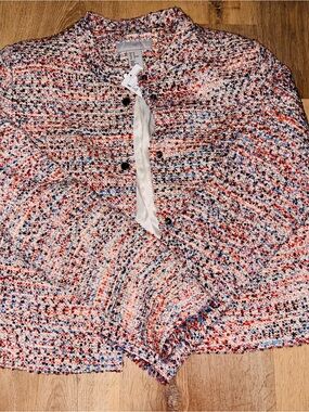 H&M Chanel-Style Multicolor Tweed Women's Jacket